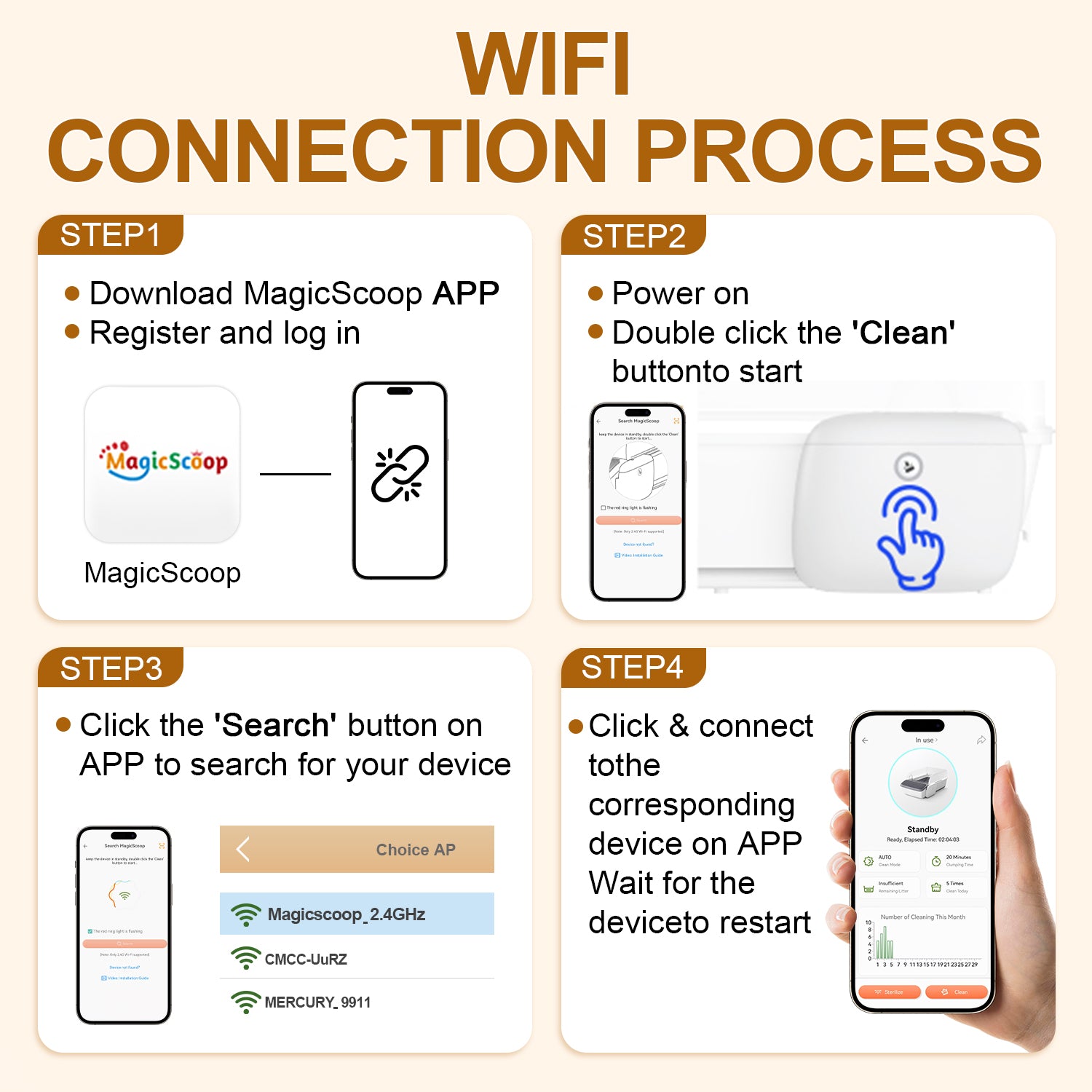 Mobbycalico Self-Cleaning Automatic Cat Litter Box for Multiple Cats, 7L Extra Large with App Control/Safety Anti-Pinching Design/Dual Deodorization Open-top Litter Box with Waste Bag/Deodorizer
