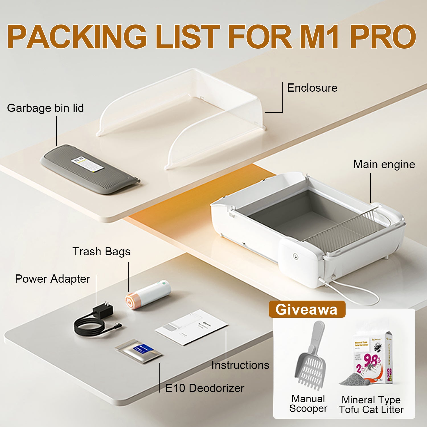 Mobbycalico Self-Cleaning Automatic Cat Litter Box for Multiple Cats, 7L Extra Large with App Control/Safety Anti-Pinching Design/Dual Deodorization Open-top Litter Box with Waste Bag/Deodorizer